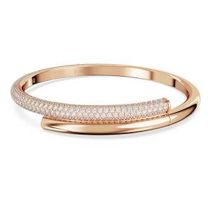 Jewellery: DEXTERA BANGLE - WHITE, ROSE-GOLD