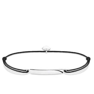 Jewellery: LITTLE SECRETS BLACK ENGRAVABLE BRACELET