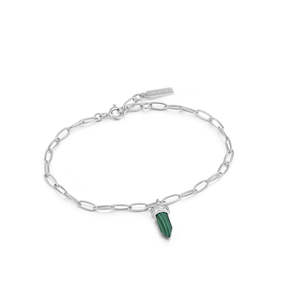 MALACHITE POINT PENDANT BRACELET