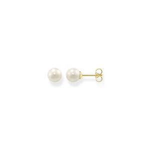 WHITE FRESHWATER PEARL STUD EARRINGS