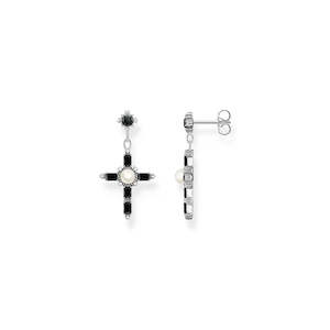 Jewellery: TRUE ROMANCE CROSS EARRINGS