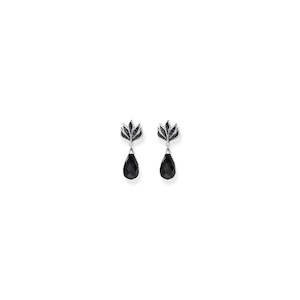 REBEL BLACKENED DRAGON TAIL EAR STUDS