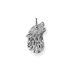 Rebel Wolf Side Profile Pendant