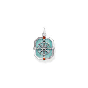 COSMIC BLUE KARMA WHEEL PENDANT