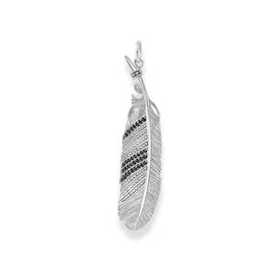 Raven Feather Black Pendant