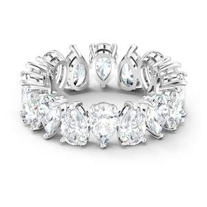 MATRIX VITTORE RING PEAR - WHITE, RHODIUM