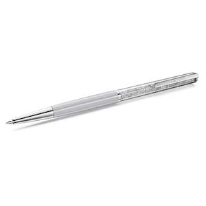 Crystalline Silk Ballpoint Pen - White