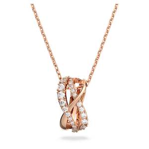 Hyperbola Necklace Twist - White, Rose-gold