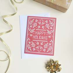 Happy Holidays • Leaf greeting card