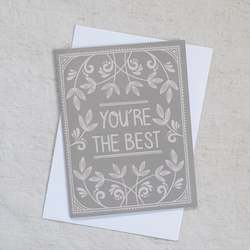 Creative art: You're the best • Leaf greeting card