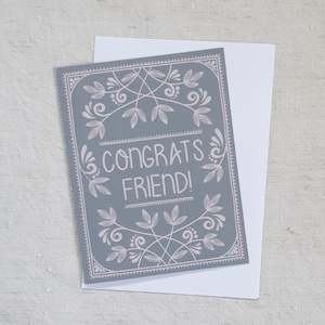 Congrats friend • Leaf greeting card