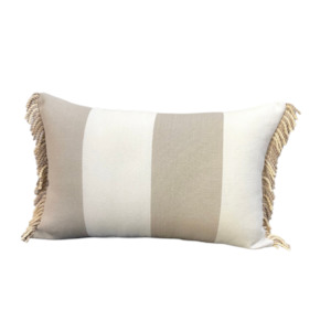 Neutral Wide Stripe Cushion