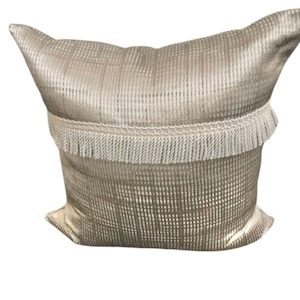 Homewares: Ribbed Sateen Trimmed Cushion