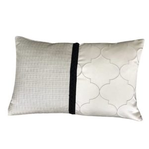 Silver Art Deco Cushion