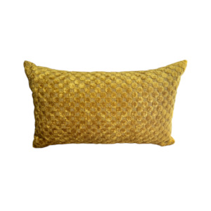 A Gold Velvet Spot Cushion