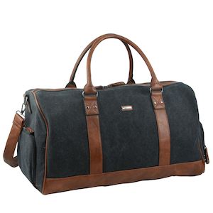 Organiser Collection: Pierre Cardin Canvas Overnight Duffle Bag in Black (PC2581)