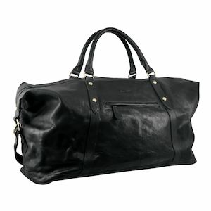 Pierre Cardin Rustic Leather Business/Overnight Bag in Black  (PC2824)