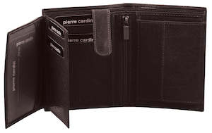 Pierre Cardin Rustic Leather Bi-Fold Mens Wallet in Brown (PC2817)