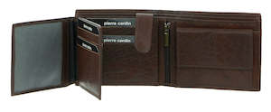 Pierre Cardin Rustic Leather Bi-Fold Mens Wallet in Brown (PC2816)