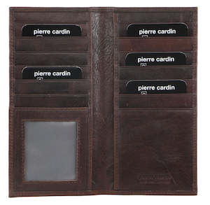 Pierre Cardin Mens Italian Leather Suit Wallet in Chocolate (PC1905)