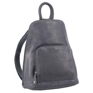 Milleni Backpack: Milleni Ladies Nappa Leather Twin Zip Backpack in Teal (NL10767)