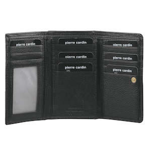 Pierre Cardin Italian Leather Ladies Wallet in Black (PC8776)