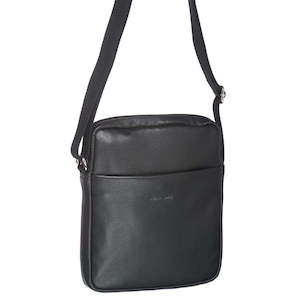 Pierre Cardin Italian Leather iPad Cross-Body Bag in Black (PC10968)