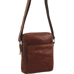 Ipad Bags: Pierre Cardin Rustic Leather Ipad Mini Bag in Chestnut (PC2795)