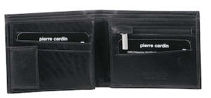 Pierre Cardin Rustic Leather Bi-Fold Mens Wallet in Black (PC2812)