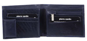 Pierre Cardin Rustic Leather Bi-Fold Mens Wallet in Midnight (PC2812)