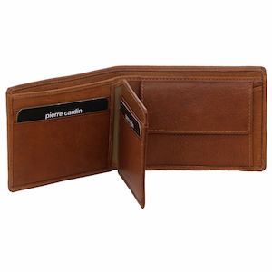 Pierre Cardin Rustic Leather Mens Bi-Fold Wallet in Tan (PC 3309)