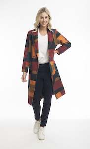 Orientique - Tartan Long Coat | Wine