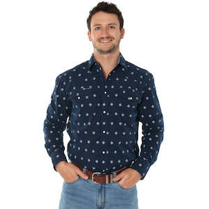 Ringers Western - Wyoming Mens Western Shirt - Navy