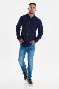 BLEND |  Nail Oxford Shirt - Navy