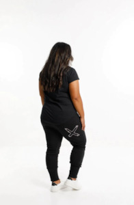 Homelee - Apartment Pants - Winter Weight - Black with white X outline