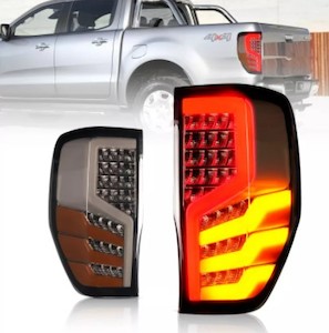 Ford Ranger (2012-2022) Smoked LED Tail Lights (Style 2) - stylecanopies.co.nz