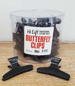 Cloud Nine Hair Appliances: Hi Lift ~ x36 Pieces Professional Black Butterfly Clips In Tub