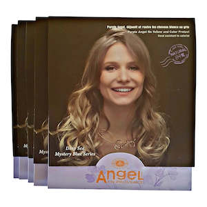 Angel Professional - Deep Sea No Yellow Purple Shampoo + Conditioner Sachet Bundle x5