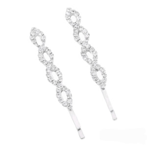 Elegant Rhinestone Hair Clips x2