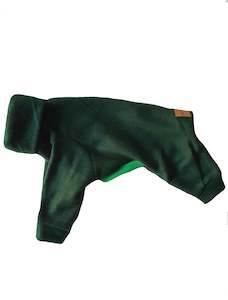 Dog Pjs: STYLECOM.NZ ~ Designer Dog PJs Forest Green With Lime Trim ~ Size Medium