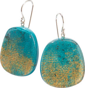 4300503TURGQ00 earring VENUS 1bead shorthook, turquoise