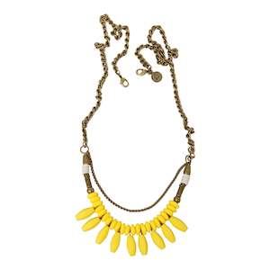 HN002 Havana Drops Necklace Yellow