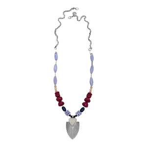 BBN008 Berry Bloom Necklace Purple