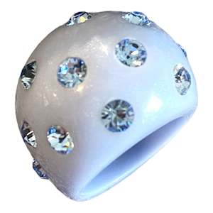 1020608PLBLQ0S Diamante Ring Pale Blue S