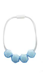 5350151BLUEQ04,necklace PLAYA 4beads magnet,  Blue