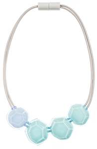 5350151COM2Q04,necklace PLAYA 4beads magnet, combinationblue