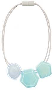 5350150COM2Q03,necklace PLAYA 3beads magnet, combinationblue