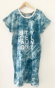 Style Laundry Tie-Dye T-shirt dress Teal