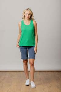 Mi Moso Ribbed Tank - Green