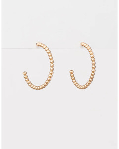 Clothing: Stella + Gemma - Gold Bead Hoop Earrings